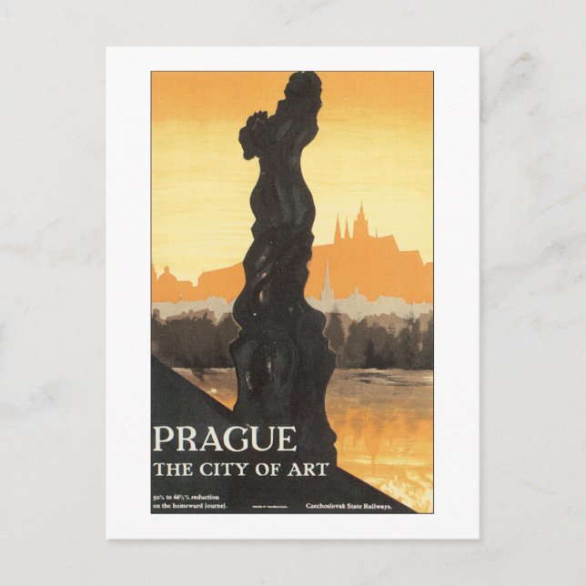 Postal Praga La ciudad del arte (Anverso)