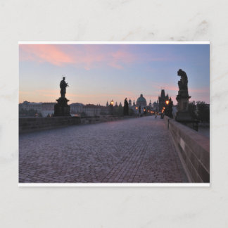 Postal Praga por el amanecer