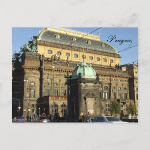 Postal Praga Postcard El Teatro Nacional