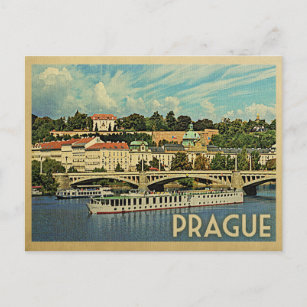 Postal Praga Postcard República Checa Viaje de Vintage