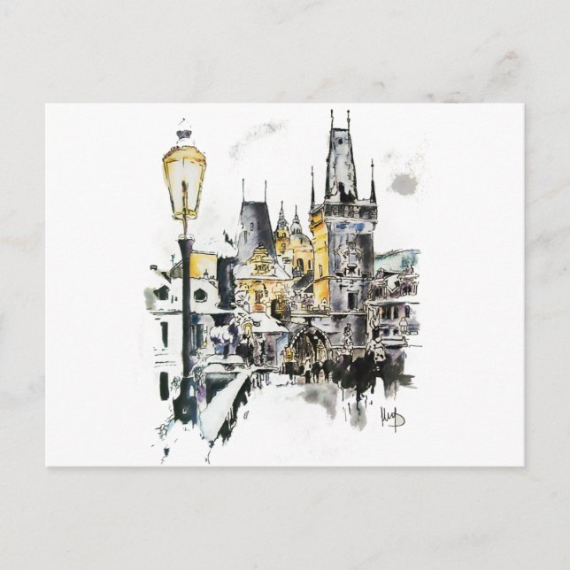 Postal Praga - Puente Carlos (Anverso)