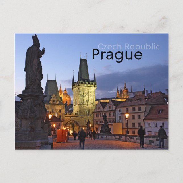 Postal Praga, República Checa (Anverso)