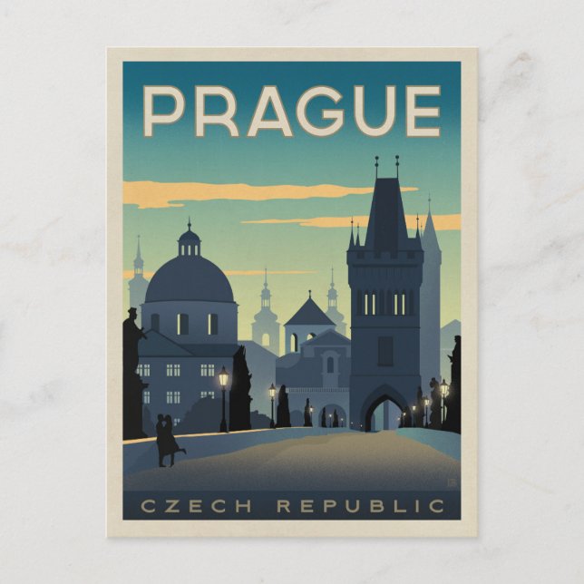 Postal Praga, República Checa (Anverso)