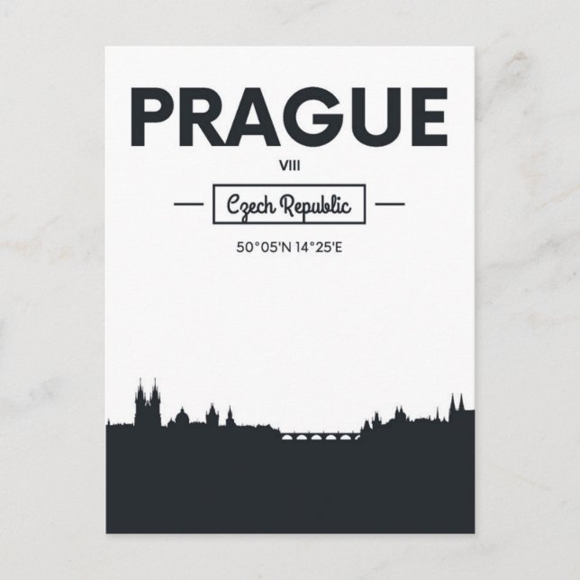 Postal Praga, República Checa (Anverso)