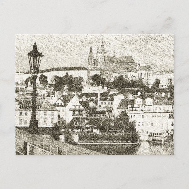 Postal Praga, República Checa (Anverso)