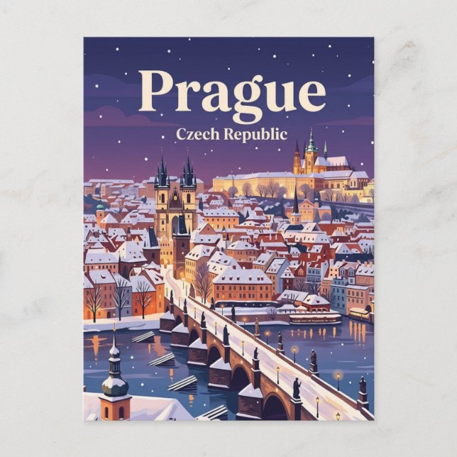 Postal Praga, República Checa (Anverso)