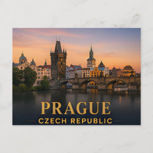 Postal Praga República Checa Destino de Viaje Histórico