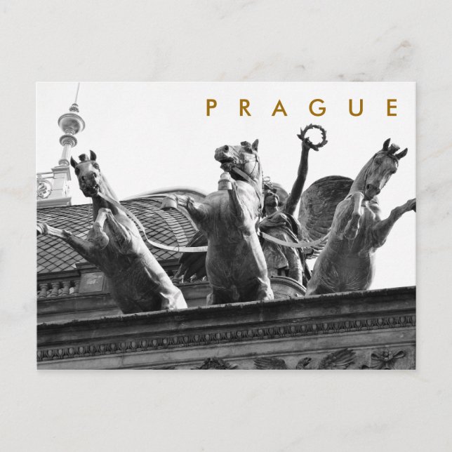 Postal Praga - Teatro Nacional (Anverso)