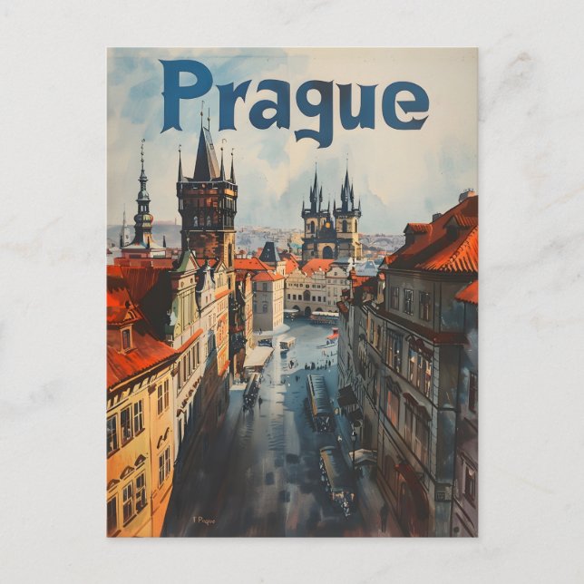Postal Praga Vintage (Anverso)