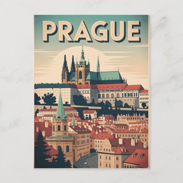 Postal Praga vintage (Anverso)