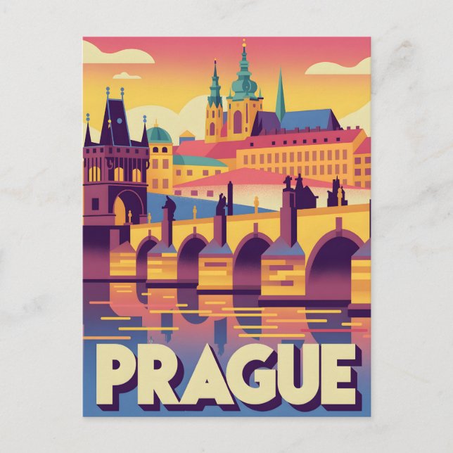 Postal Praga vintage (Anverso)