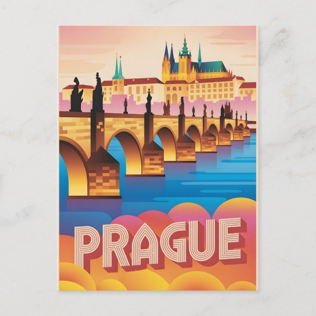Postal Praga vintage (Anverso)