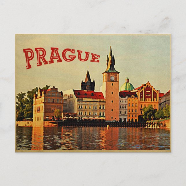 Postal Praga Vintage Travel (Anverso)