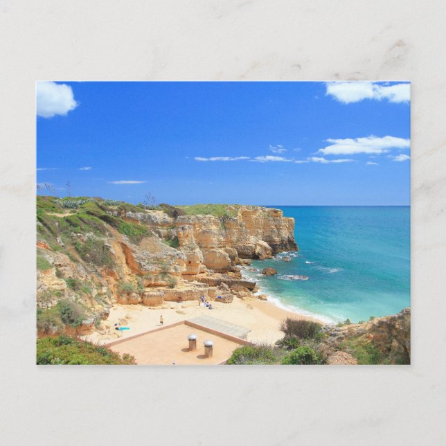 Postal Praia da Coelha (Anverso)