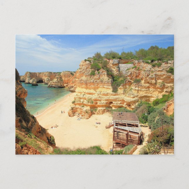 Postal Praia da Marinha (Anverso)