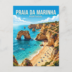 Postal Praia da Marinha Portugal