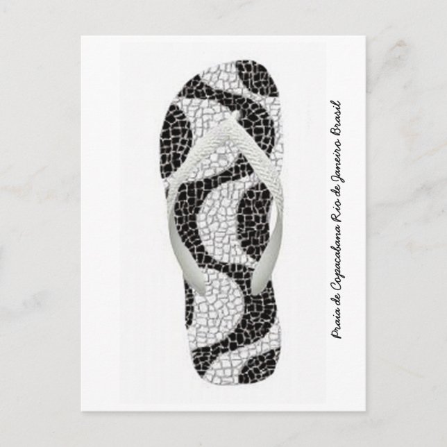 Postal Praia de Copacabana Río de Janeiro Brasil (Anverso)