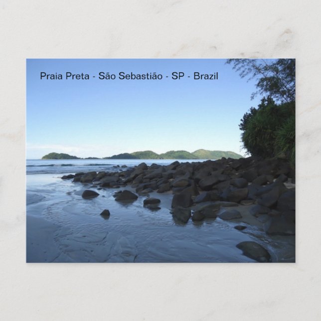 Postal Praia Preta - Brasil (Anverso)