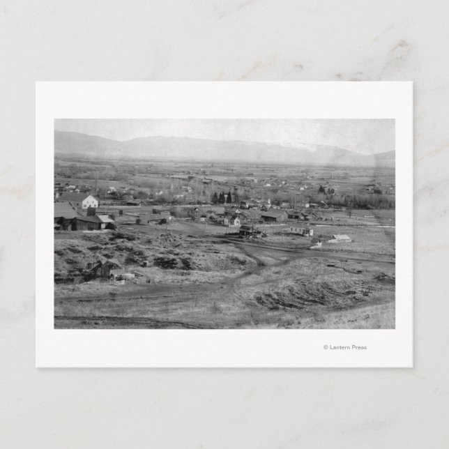 Postal Prairie City, Oregon Birds Eye Town View (Anverso)