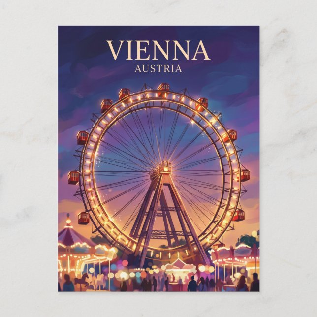 Postal Prater y Riesenrad Austria (Anverso)