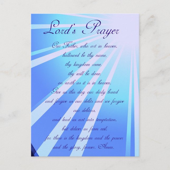Postal Prayer Design Postcard de señor (Anverso)