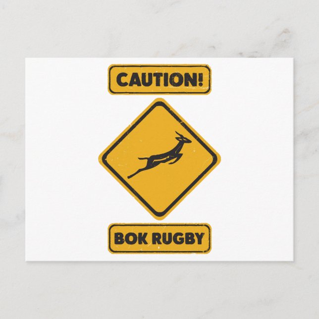 Postal Precaución - SpringBoks Cruzando (Anverso)