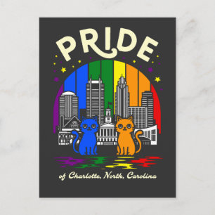 Postal Precio de Charlotte City North Carolina Bandera Ar