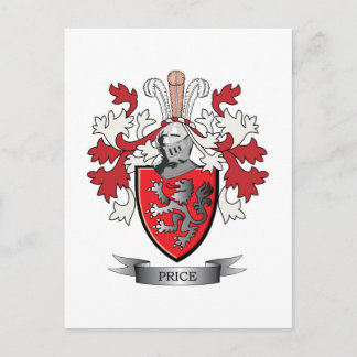 Postal Precio Familia Crest Coat of Arms