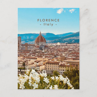 Postal Precioso paisaje urbano de Florencia Toscana Itali