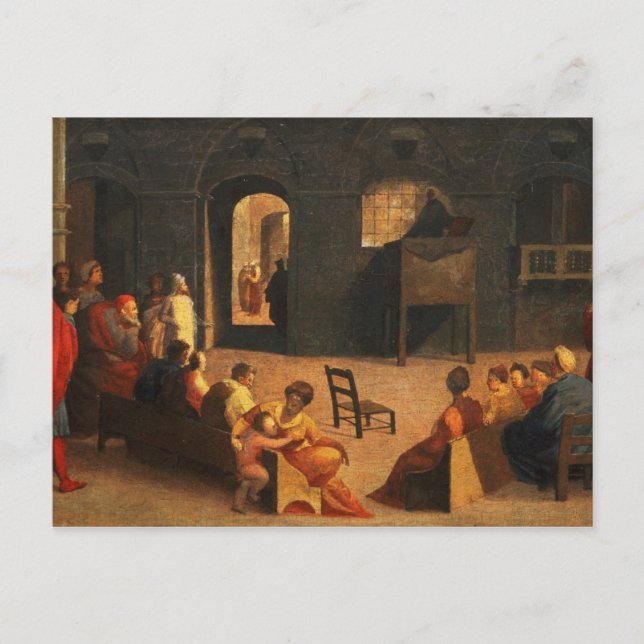 Postal Predicación de San Bernardino de Siena (Anverso)