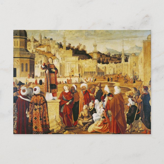 Postal Predicación de San Esteban (Anverso)