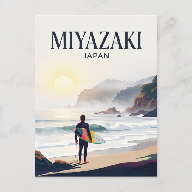 Postal Prefectura de Miyazaki Japón (Anverso)