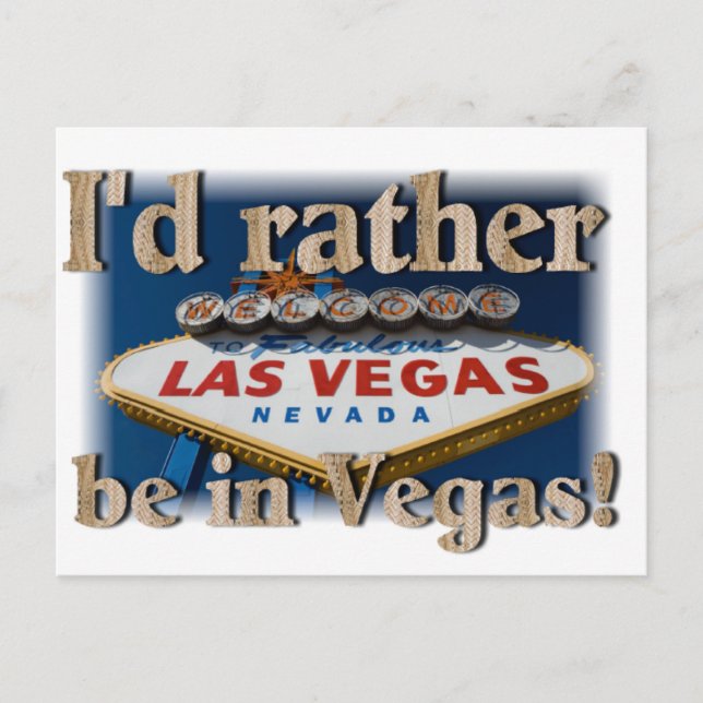 Postal ¡Preferiría Estar En Las Vegas! (Anverso)