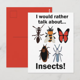 Postal Preferiría hablar sobre entomólogos insectos