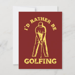 Postal Preferiría Ser El Amante Del Golf Funny