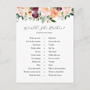 Postal ¿Prefiere Un Juego De Ducha De Novias?