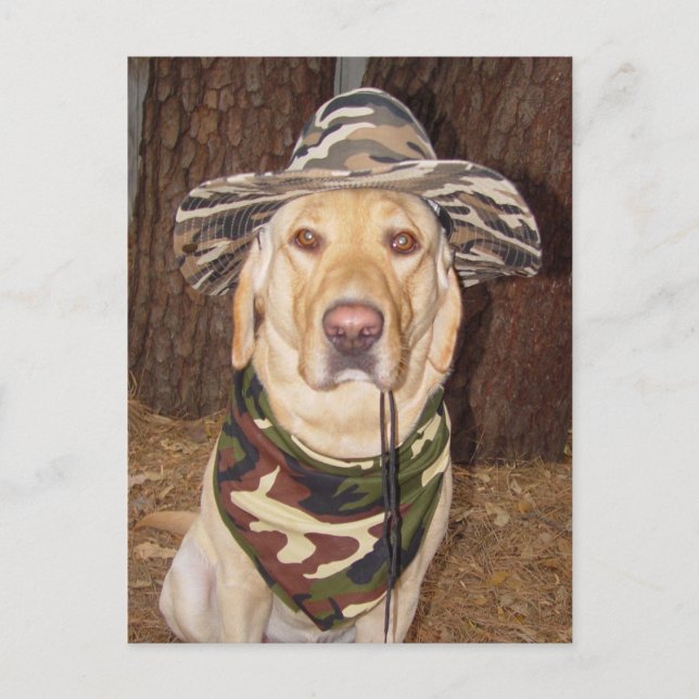 Postal Prefiero estar cazando (Anverso)