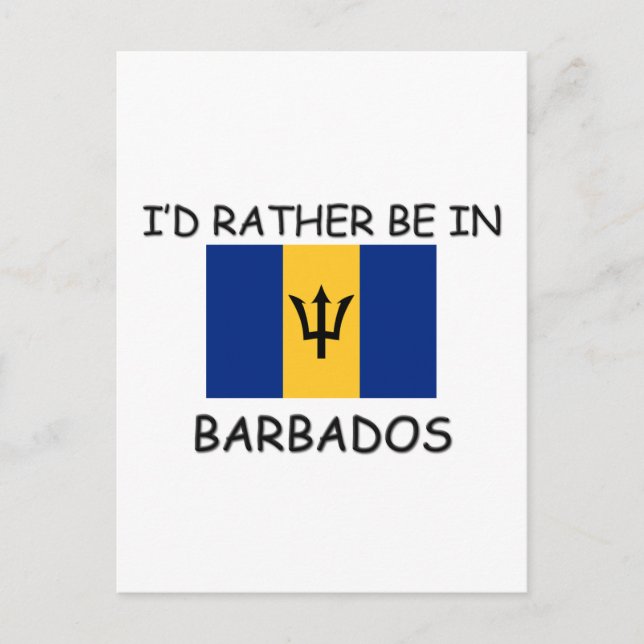 Postal Prefiero estar en Barbados (Anverso)