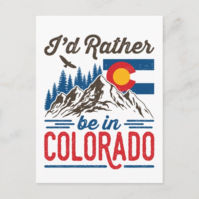 Postal Prefiero estar en Colorado (Anverso)