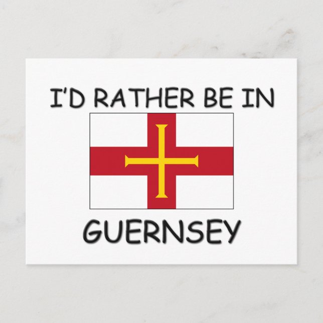 Postal Prefiero estar en Guernsey (Anverso)