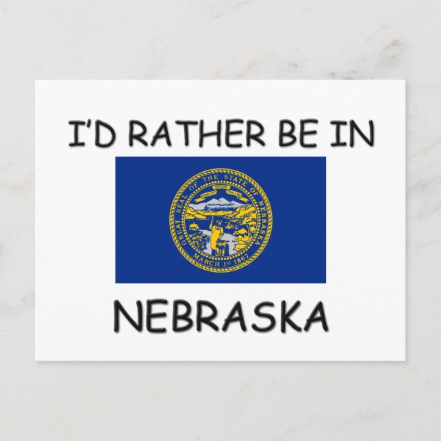 Postal Prefiero estar en Nebraska (Anverso)