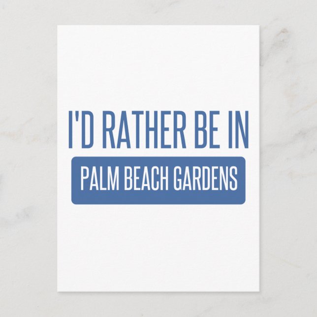 Postal Prefiero estar en Palm Beach Gardens (Anverso)