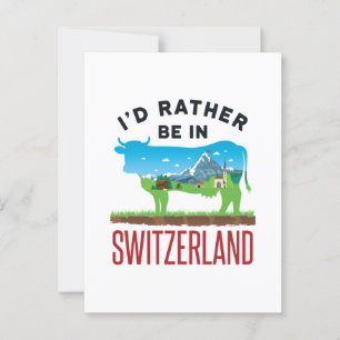 Postal Prefiero estar en Suiza en los Alpes suizos de vac
