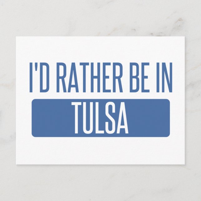 Postal Prefiero estar en Tulsa (Anverso)