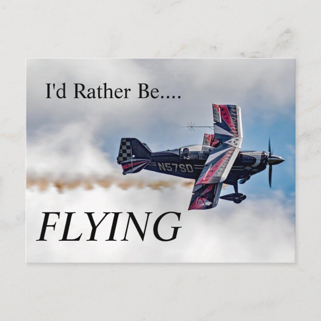 Postal Prefiero estar VOLANDO (Anverso)
