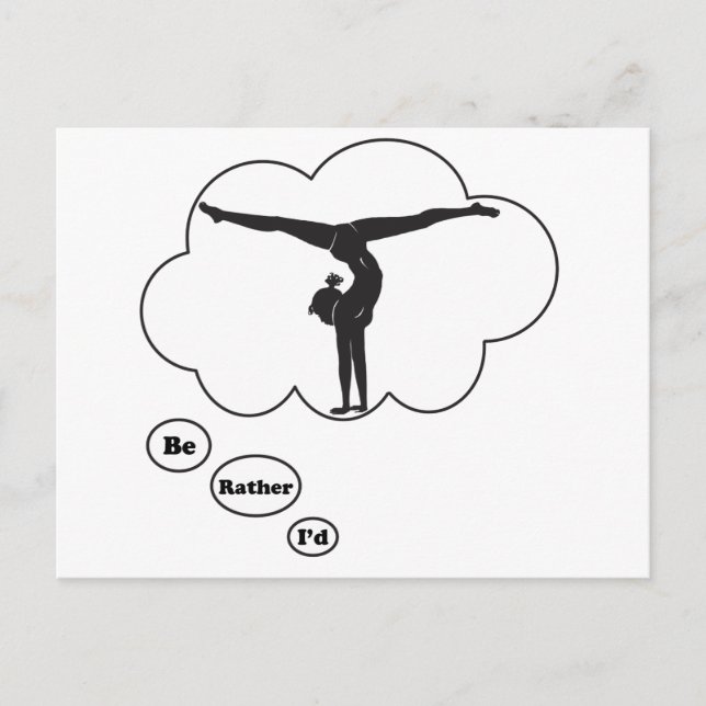 Postal Prefiero hacer gimnasia (Anverso)