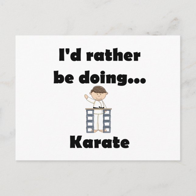 Postal Prefiero hacer Karate (Anverso)