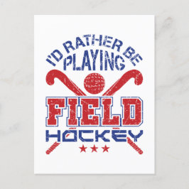 Postal Prefiero jugar al hockey sobre hierba