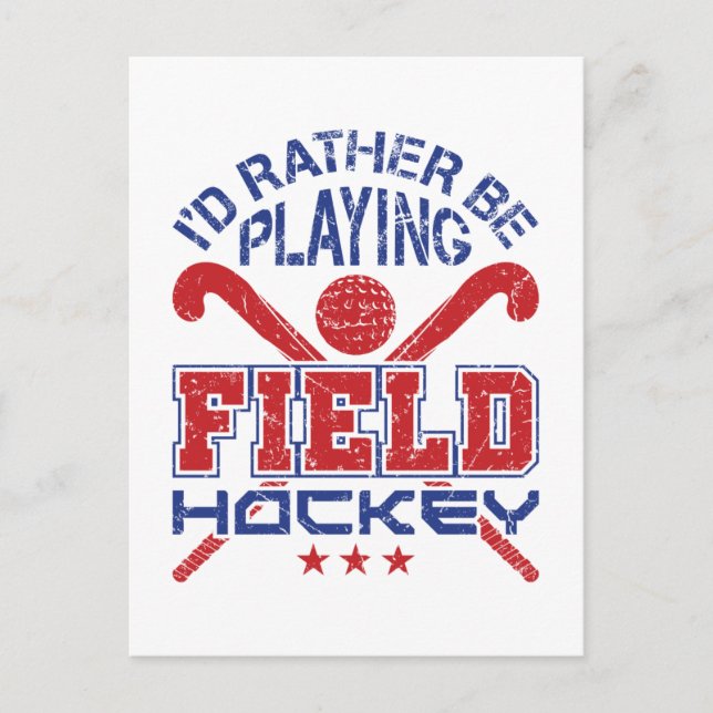 Postal Prefiero jugar al hockey sobre hierba (Anverso)
