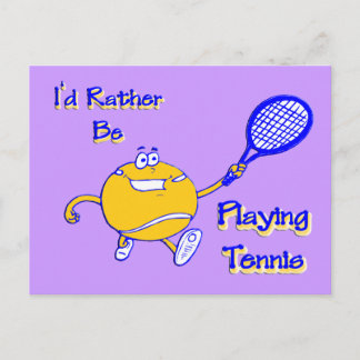 Postal Prefiero jugar al tenis